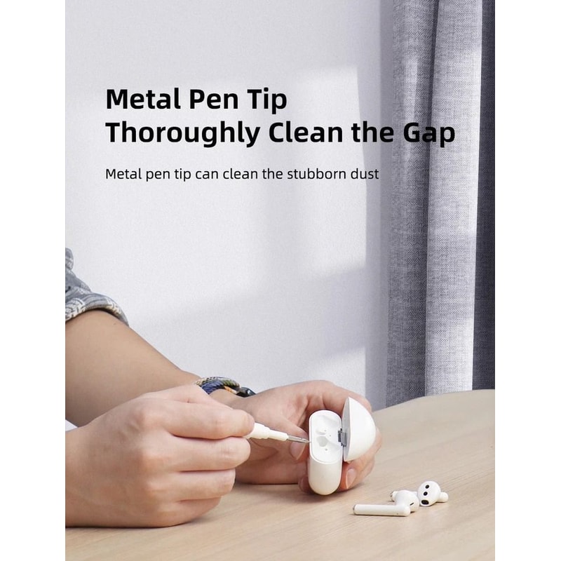 AirPods Pro Cleaning Pen Kit Earphone Charging Case Cleaner With Soft Brush Metal Tip Flocking Sp 6