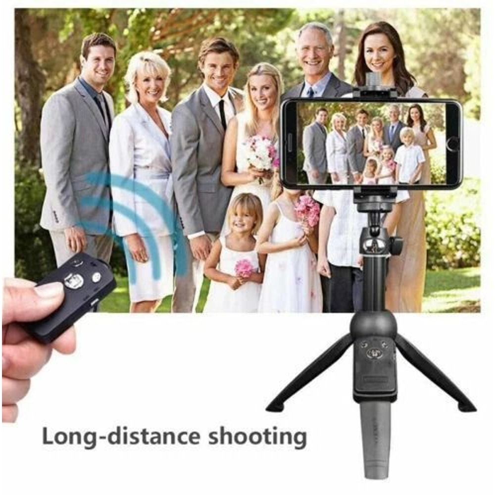 Selfie Stick Tripod With Bluetooth Remote Extendable For IPhone Android 9