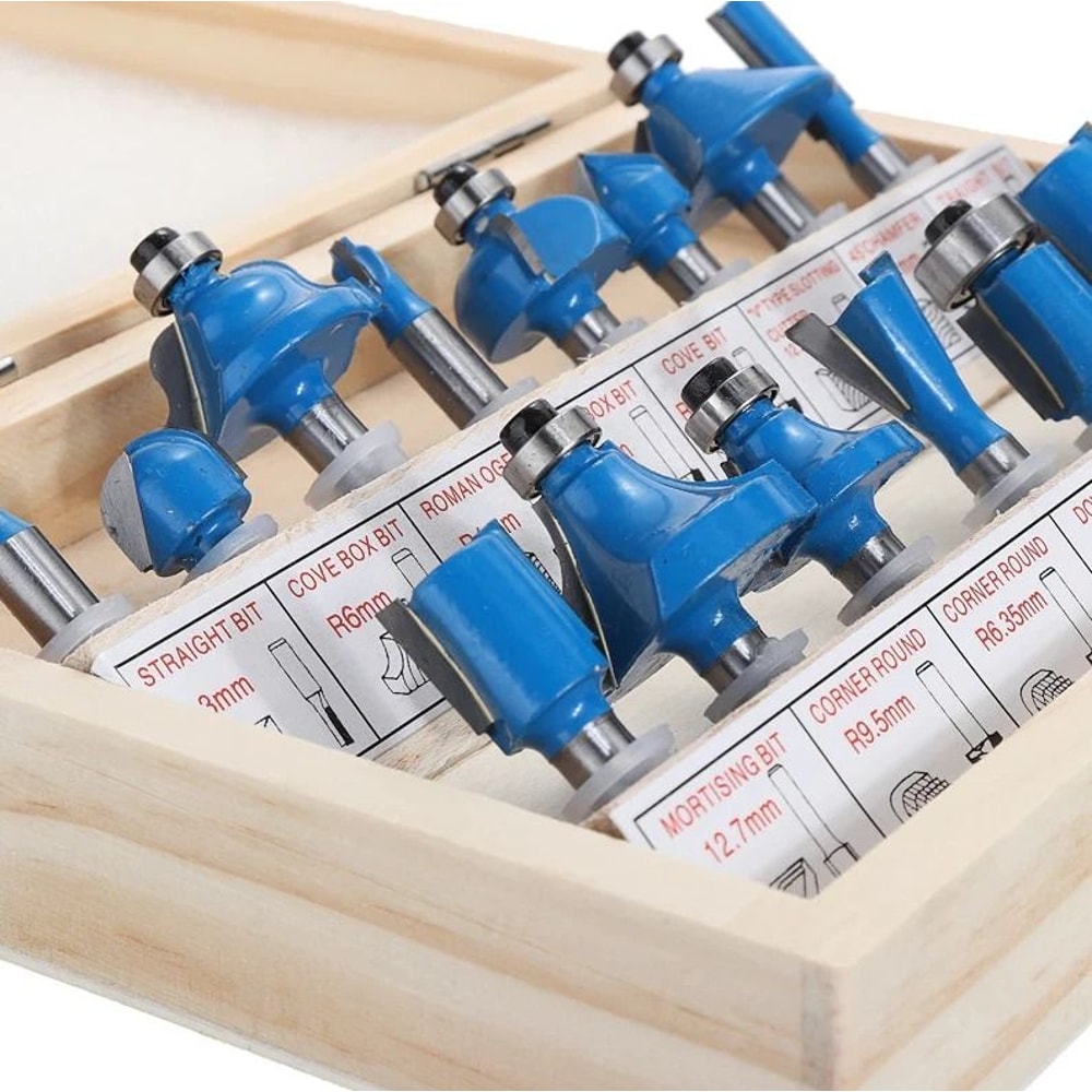 Piece Tungsten Carbide Router Bit Set For Precision Woodworking 1