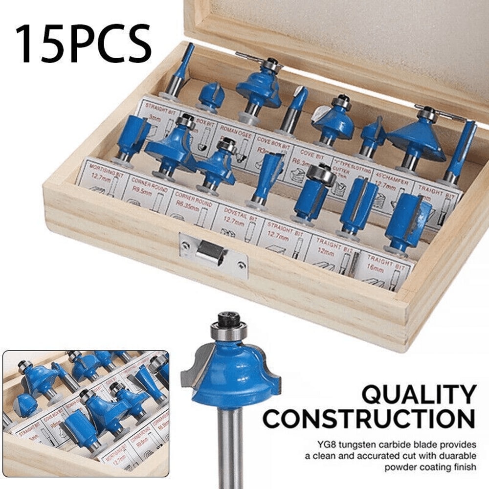Piece Tungsten Carbide Router Bit Set For Precision Woodworking 10