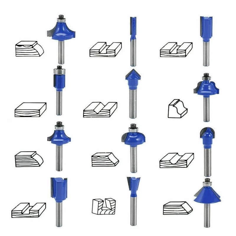 Piece Tungsten Carbide Router Bit Set For Precision Woodworking 8