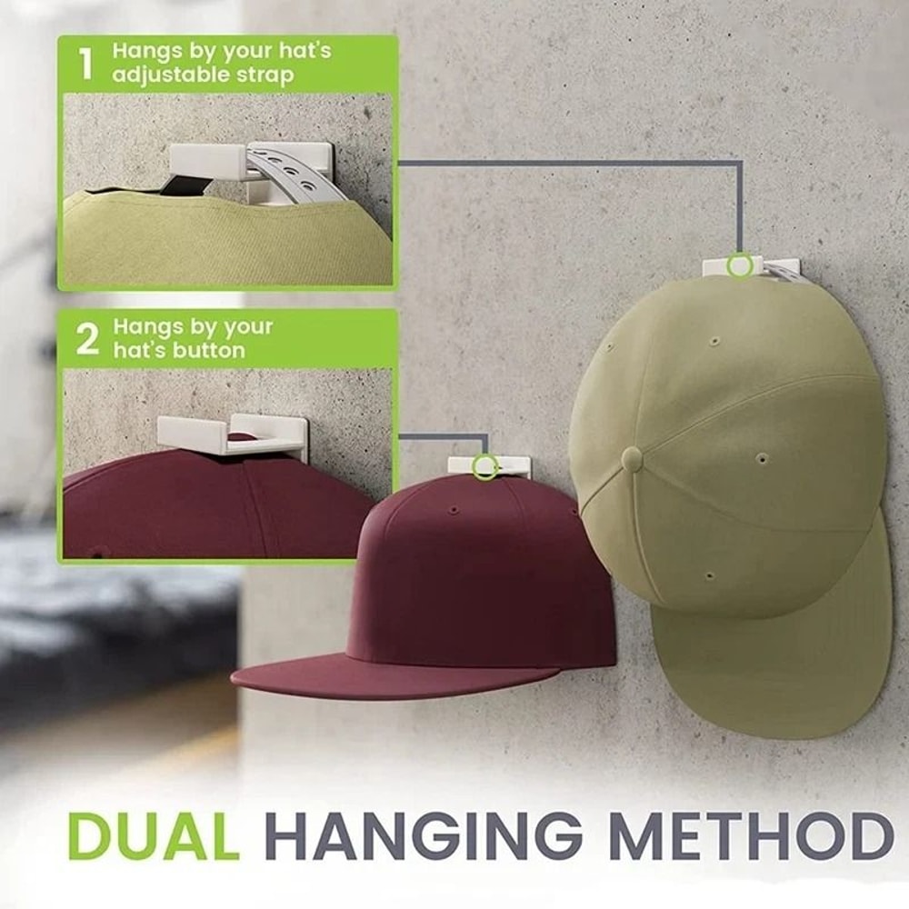 Baseball Cap Hat Rack Wall Door Hanger Holder Hooks Adhesive Storage Organizer 11