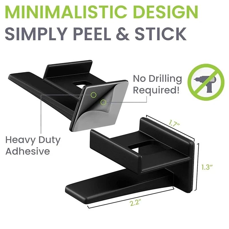 Baseball Cap Hat Rack Wall Door Hanger Holder Hooks Adhesive Storage Organizer 12