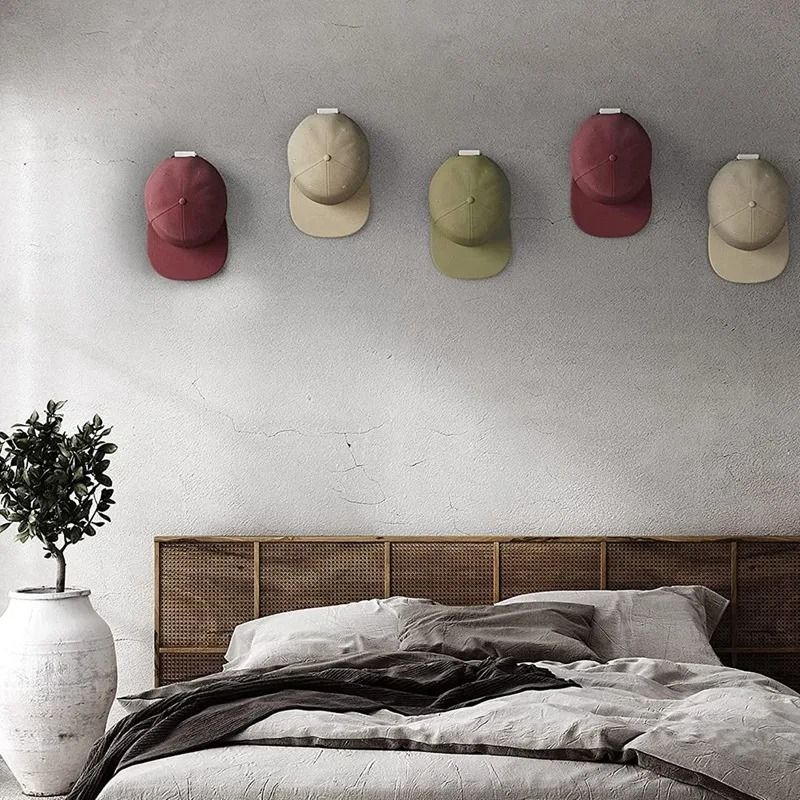 Baseball Cap Hat Rack Wall Door Hanger Holder Hooks Adhesive Storage Organizer 9