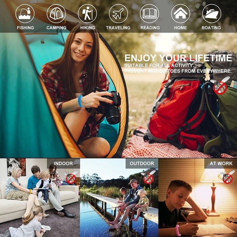 Mosquito Repellent Wristbands Natural Protection DEETFree Waterproof 1