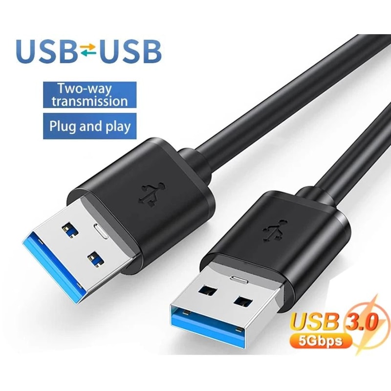 USB Male To A Male Cable Super Speed Gbps Data Transfer Power Charger 1