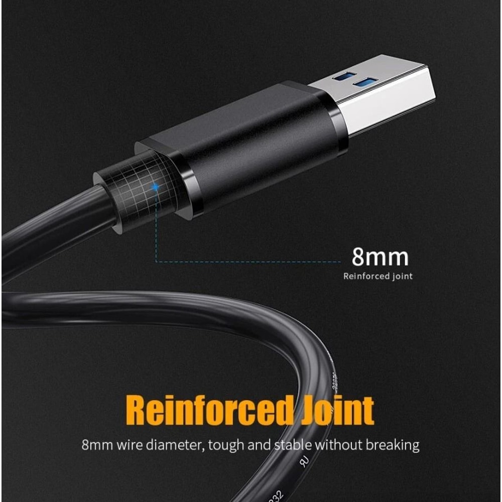 USB Male To A Male Cable Super Speed Gbps Data Transfer Power Charger 7