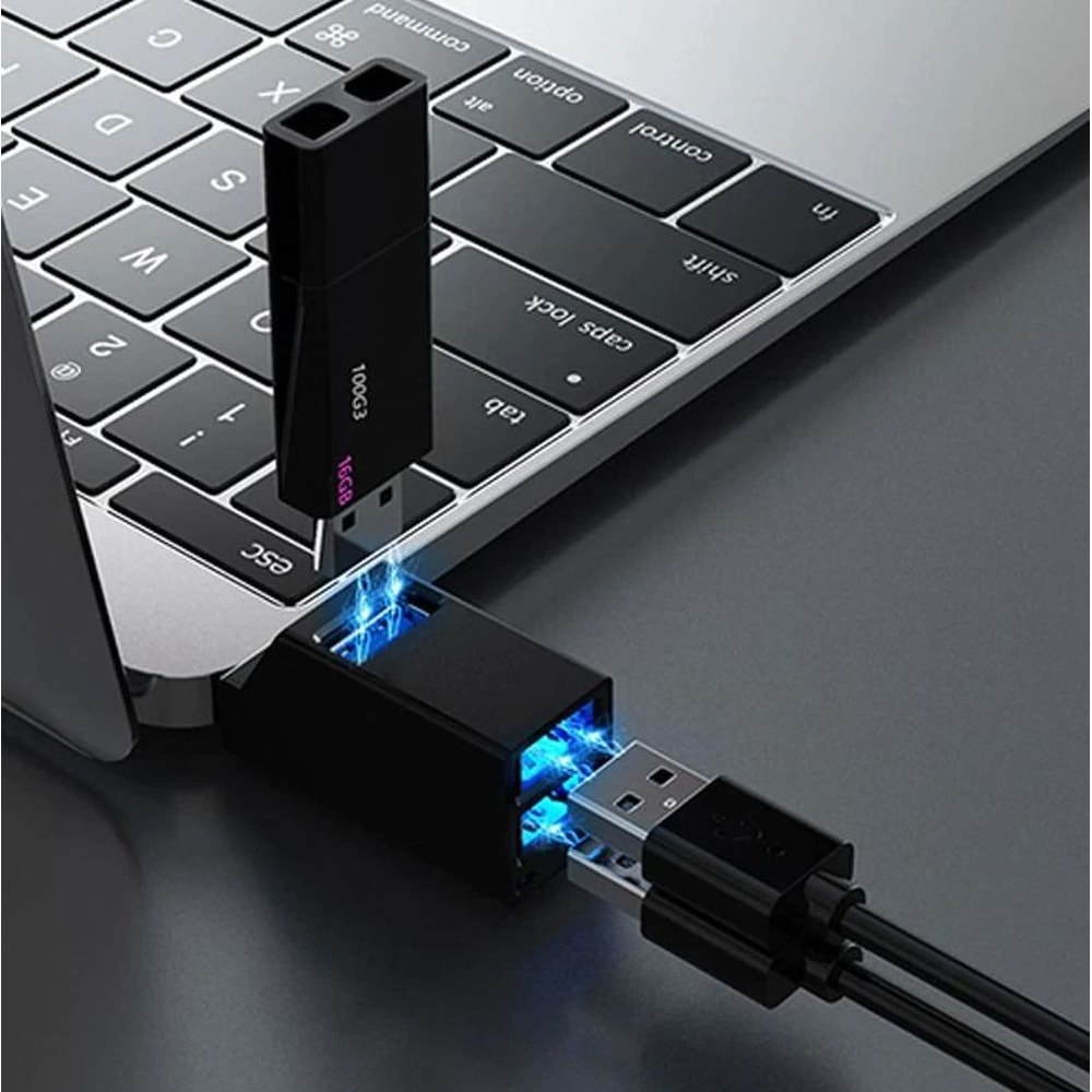 Portable USB Hub Port Splitter For PC Notebook Laptop 2