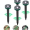 SolarPowered Ultrasonic Pest Repeller With LED Lights Mice Mole Gopher Snake Deterrent 0
