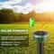 SolarPowered Ultrasonic Pest Repeller With LED Lights Mice Mole Gopher Snake Deterrent 9