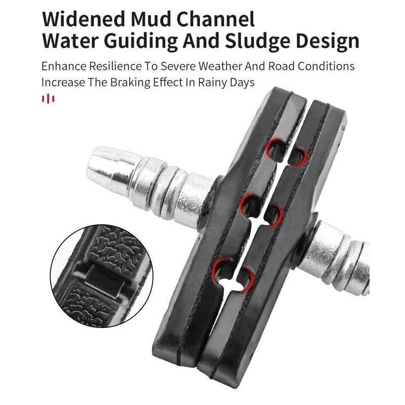 Pairs Of High Quality V Brake Pads For Bicycles Black 7