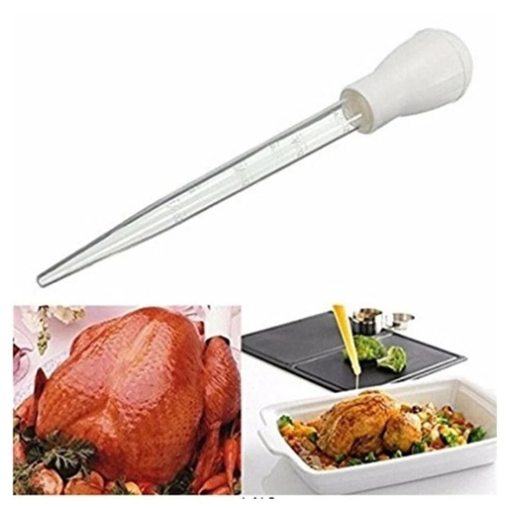 Meat Poultry Baster Heat Resistant BPAFree Turkey Syringe For Juicy Roasts 5