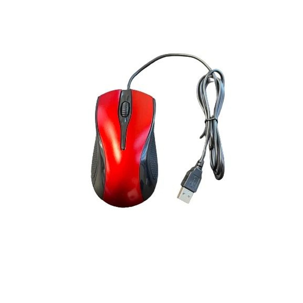 USB Optical Wired Mouse Red Ergonomic Design For PC Laptop Notebook Desktop Smooth Scroll Silent 3