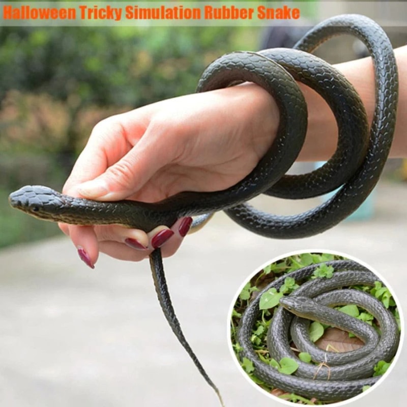 Lifelike Fake Snake Toy Realistic Rubber Prank Toy For Garden Parties And Halloween Fun 7