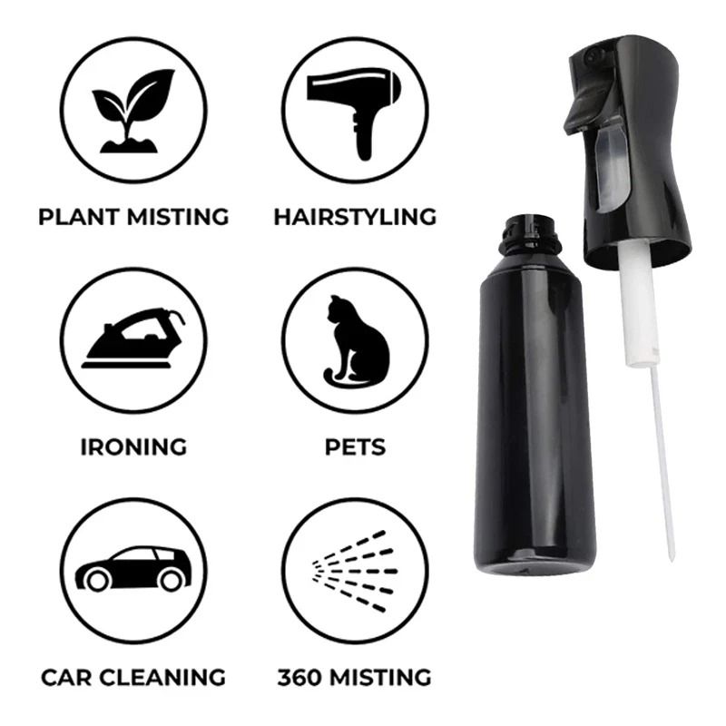Continuous Mist Hair Spray Bottle Salon Water Sprayer For Hairdressing Plant Care 4