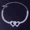 Double Heart Crystal Anklet Bracelet Love Barefoot Chain For Women 2