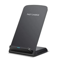 wireless fast charger pad stand dock for samsung galaxy and iphone fast charging, ergonomic design