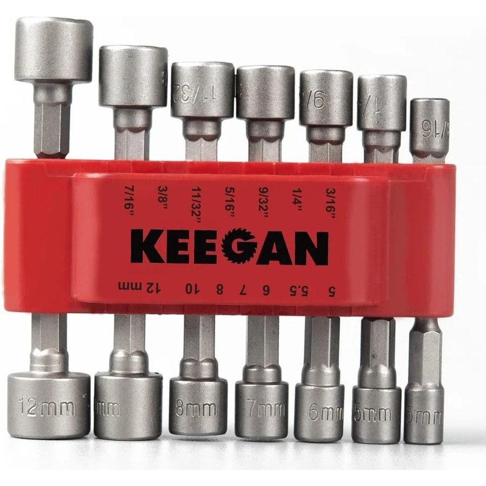 Power Nut Driver Bit Set Quick Change Hex Shank MM SAE Impact 2