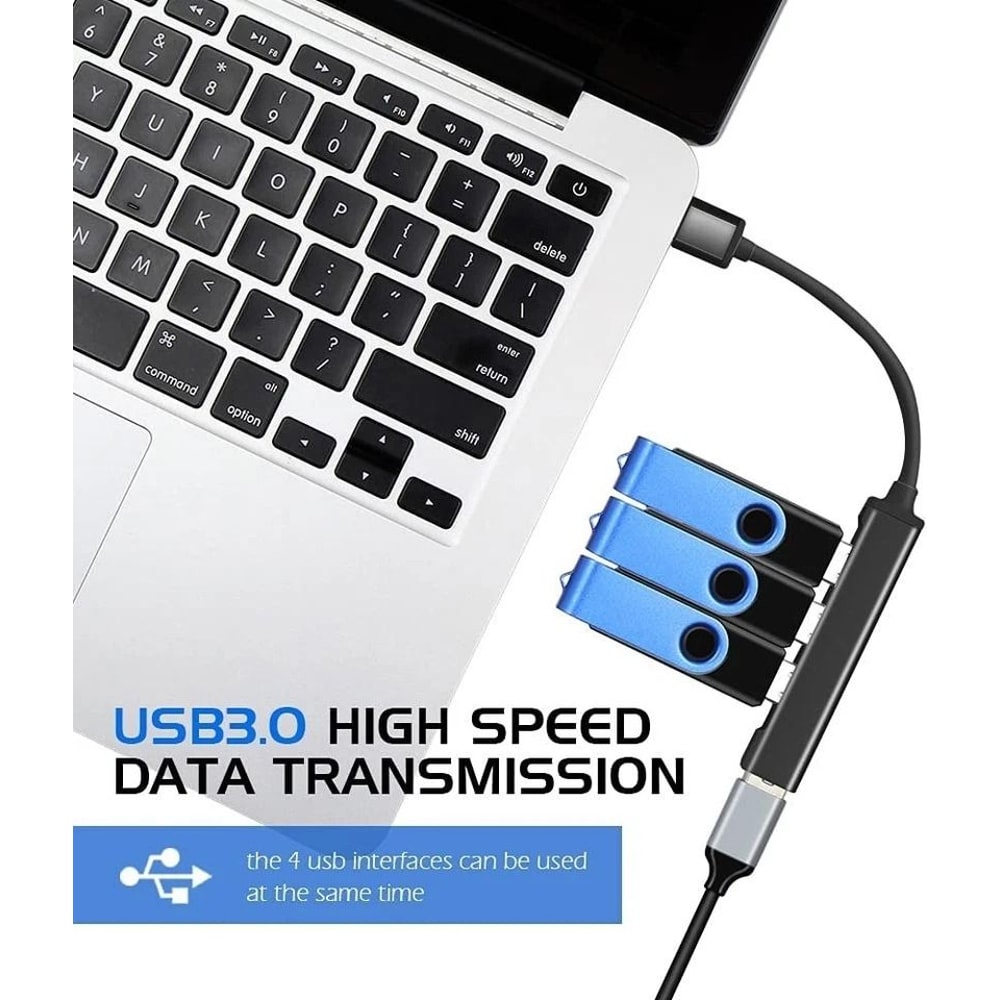 USBC To USB Hub Splitter For PC Mac IPad And MacBook Pro Port Expansion 1