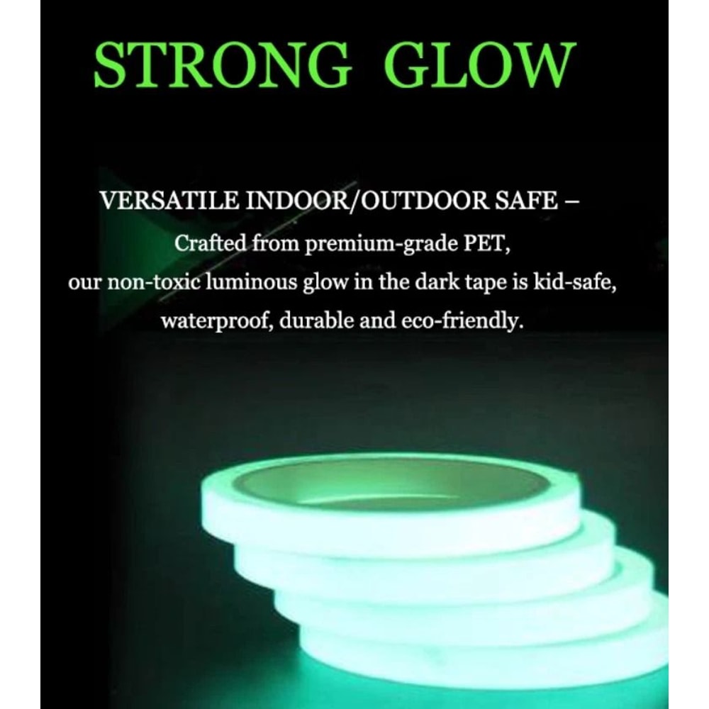 GlowintheDark Luminous Tape SelfAdhesive Fluorescent Wall Stickers Rolls For Safety Decoration 1