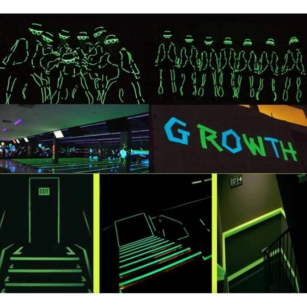 GlowintheDark Luminous Tape SelfAdhesive Fluorescent Wall Stickers Rolls For Safety Decoration 10