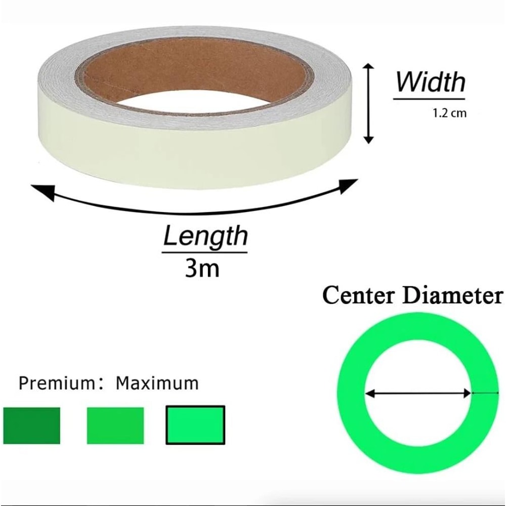 GlowintheDark Luminous Tape SelfAdhesive Fluorescent Wall Stickers Rolls For Safety Decoration 3