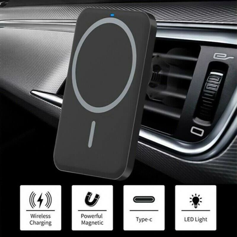 Magnetic Wireless Charger Car Mount Holder For IPhone Pro Max MagSafe Fast Charging Mount For IPhon 5
