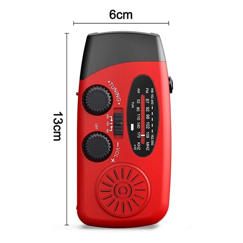 Emergency Radio Crank Solar Hand Weather Radio With Power Bank Flashlight 10