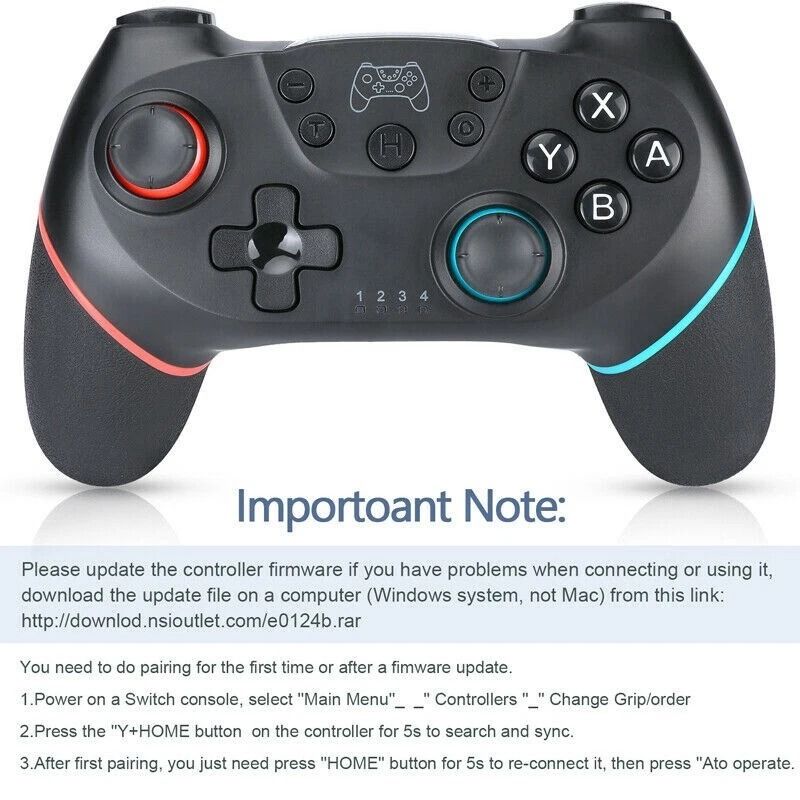 Wireless Pro Controller For Nintendo Switch Joypad Joystick Remote Ergonomic Bluetooth Connectivi 3