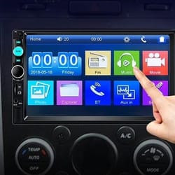 din car mp player bluetooth touch screen stereo radio with rear camera & hands-free calling