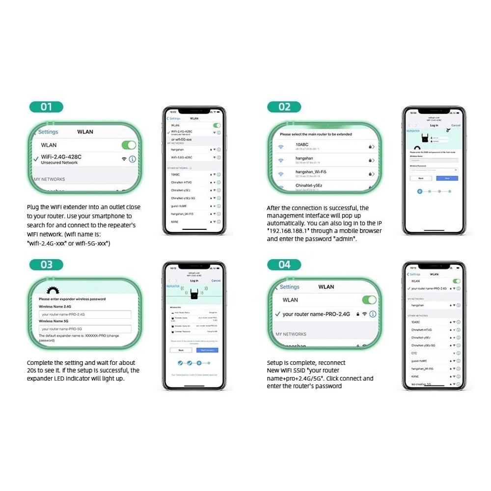 WiFi Range Extender Wireless Signal Booster For Home Network 9