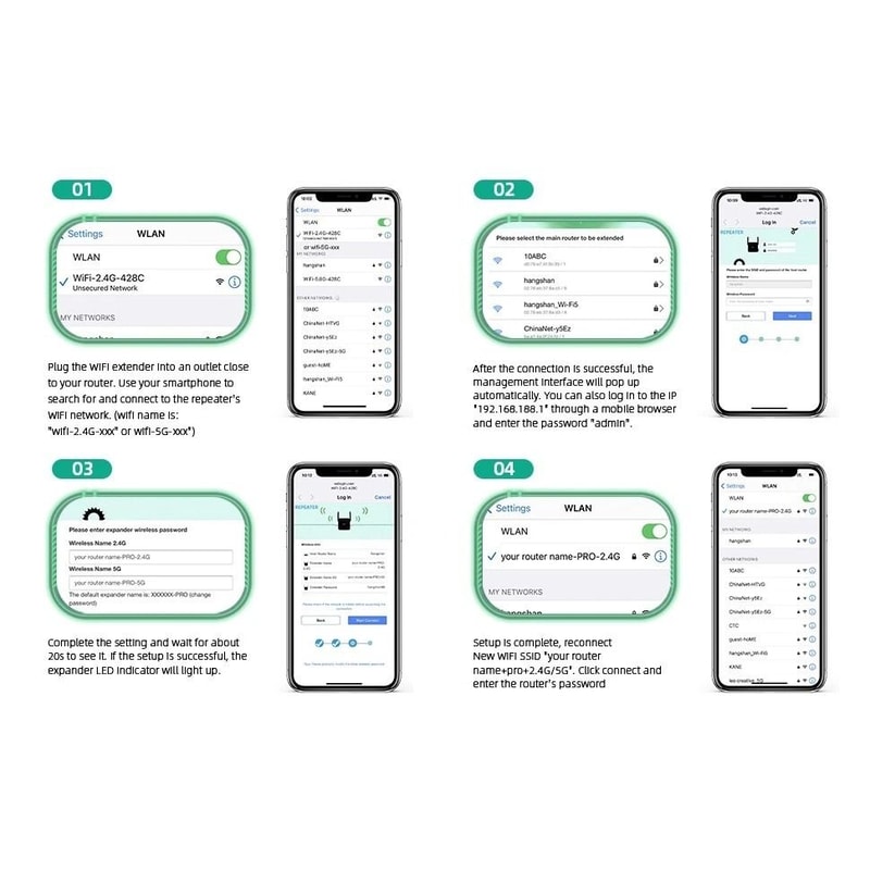 WiFi Range Extender Wireless Signal Booster For Home Network 9