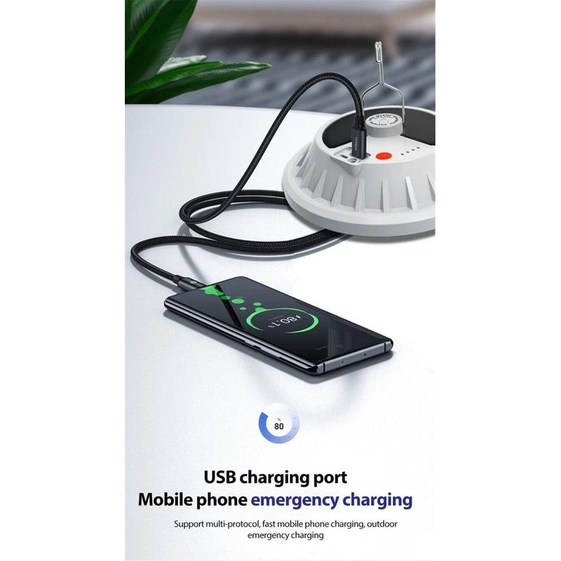 Rechargeable LED Outdoor Camping Lantern With USB Solar Charging 5