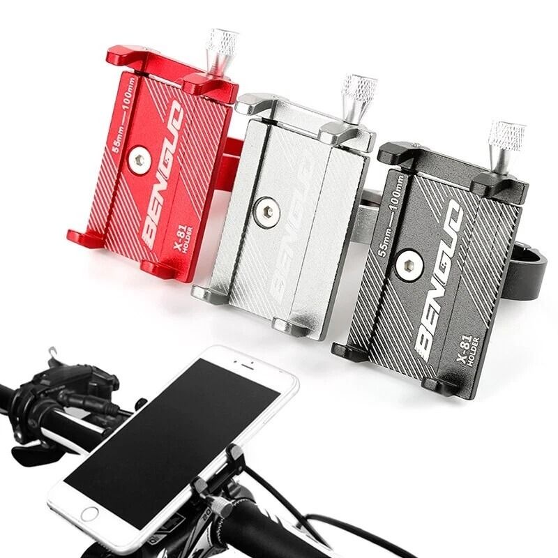 Premium Aluminum Universal Bike Phone Mount Handlebar Bracket Secure Motorcycle Phone Holder 3