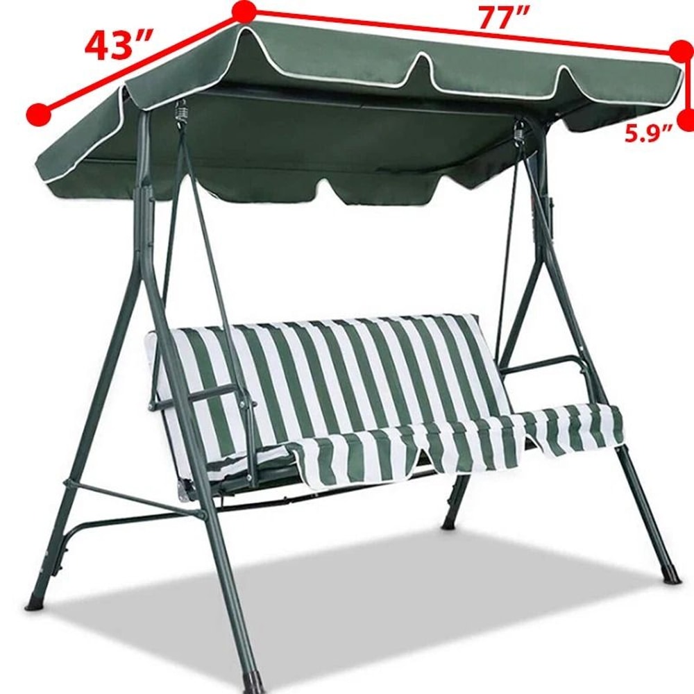 Replacement Swing Canopy Cover For Patio Garden Swing UVResistant Waterproof Stylish 1