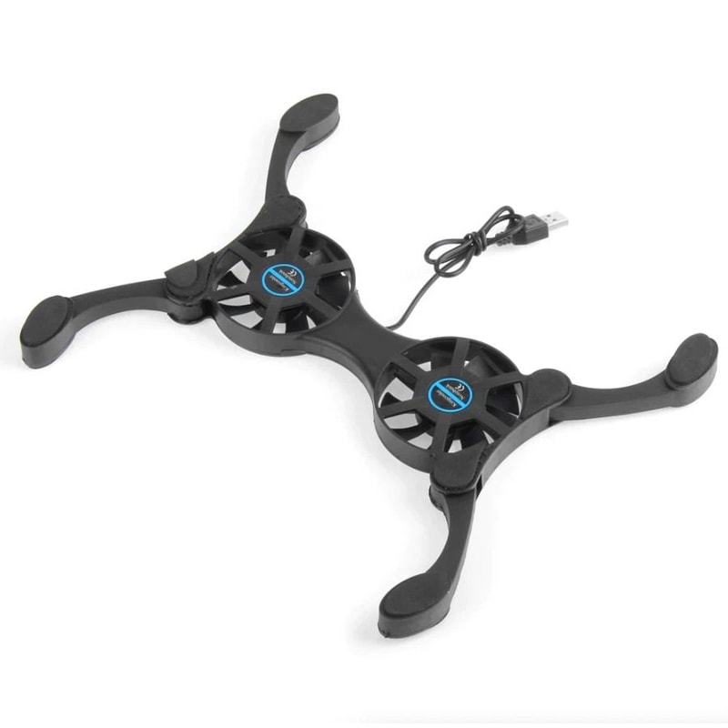 Dual USB Laptop Cooling Pad Stand With Foldable Design For Portable Cooling And Ergonomic Support 12