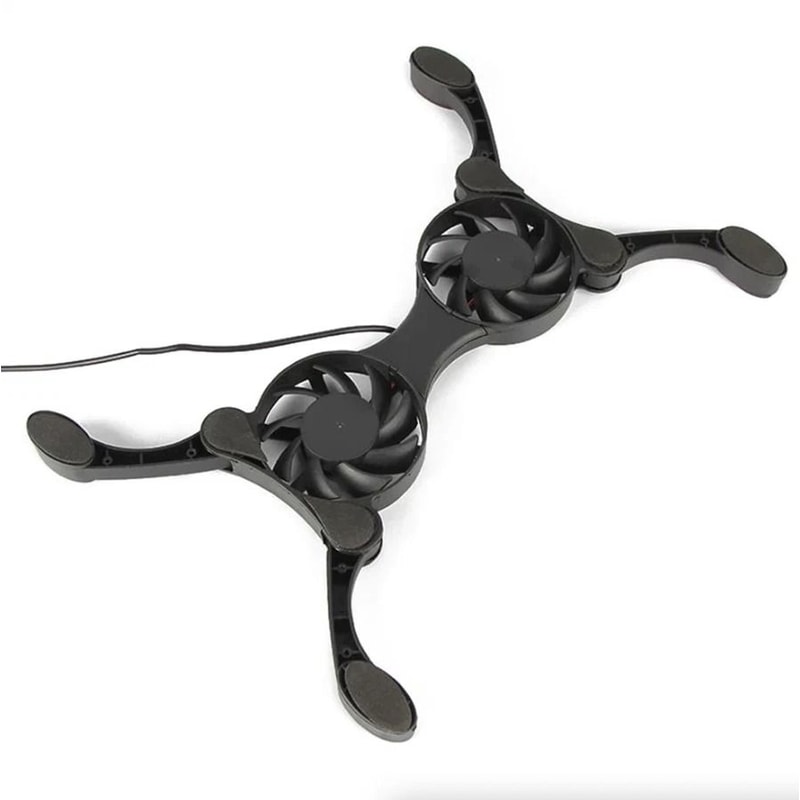 Dual USB Laptop Cooling Pad Stand With Foldable Design For Portable Cooling And Ergonomic Support 5