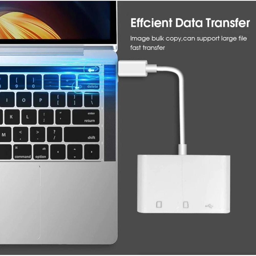 USB C Hub Adapter With SD Card Reader TypeC Converter For MacBook Pro And Laptops 1