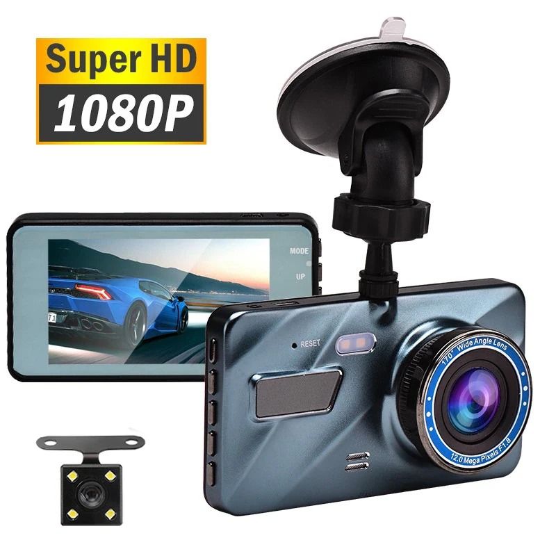 HD Car Dual Lens Dash Cam Front Rear Camera With Night Vision And Loop Recording 5