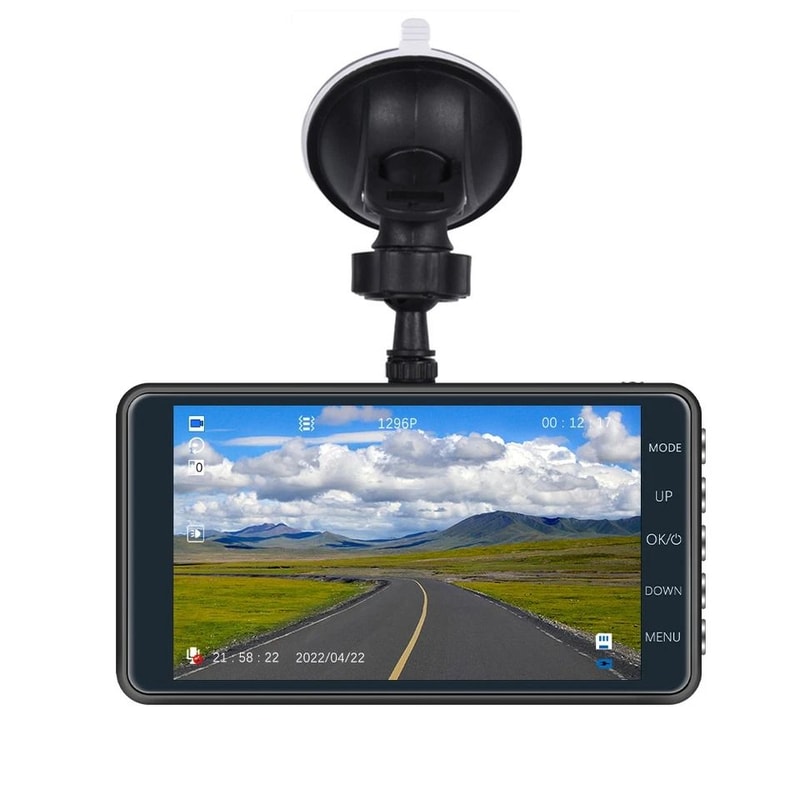 HD Car Dual Lens Dash Cam Front Rear Camera With Night Vision And Loop Recording 0