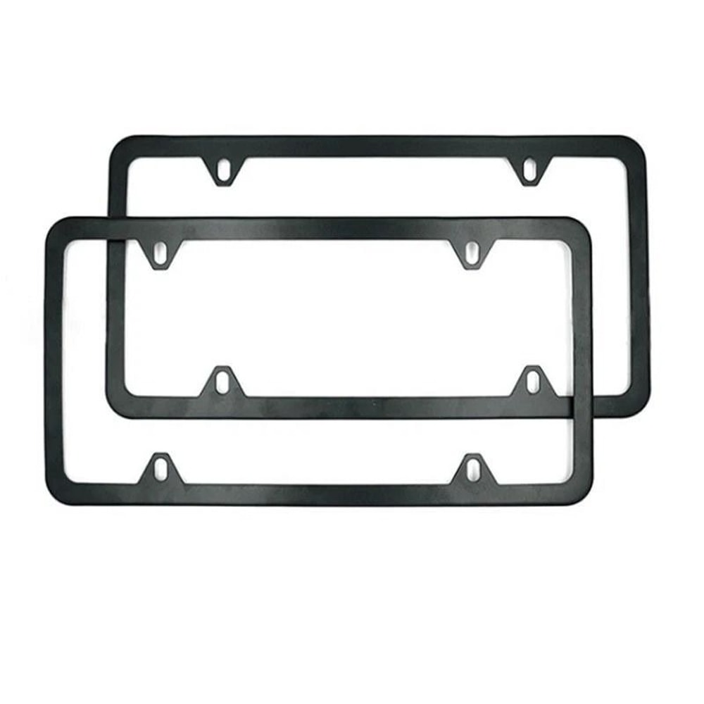 HighQuality Stainless Steel License Plate Frame Durable RustResistant Black Metal Tag Cover 9