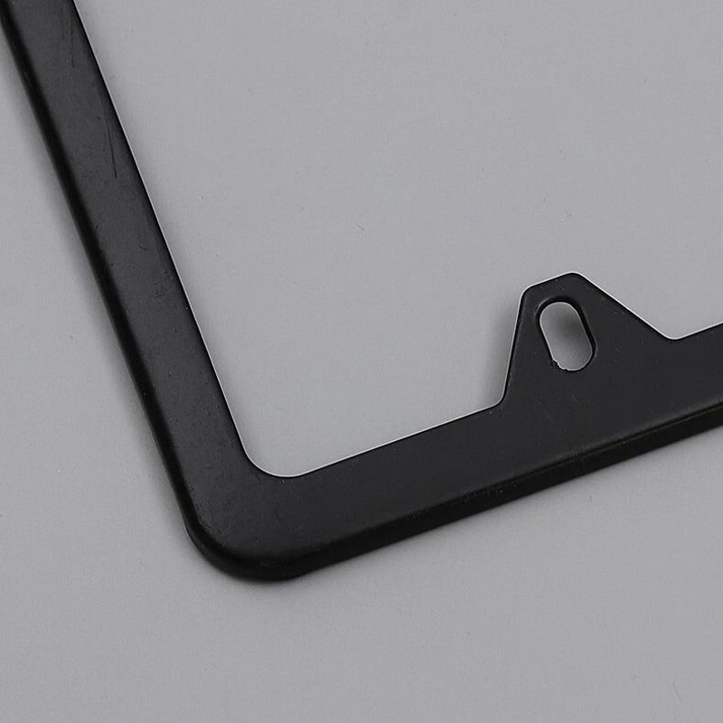 HighQuality Stainless Steel License Plate Frame Durable RustResistant Black Metal Tag Cover 5