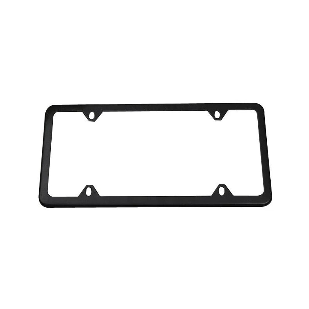 HighQuality Stainless Steel License Plate Frame Durable RustResistant Black Metal Tag Cover 6