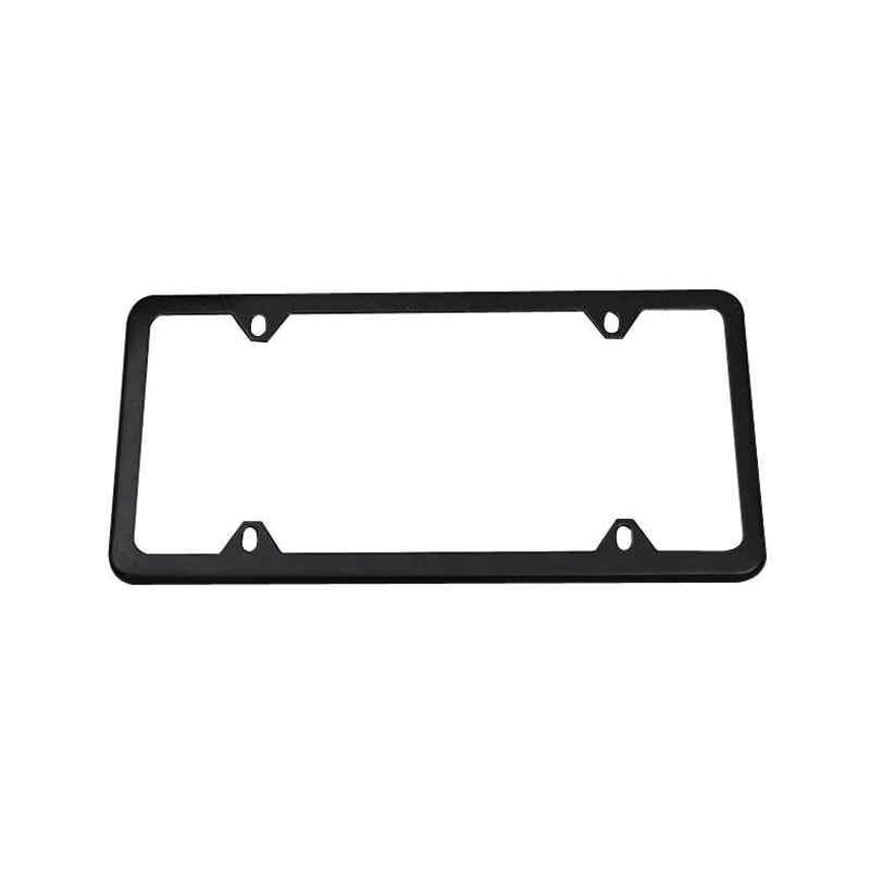 HighQuality Stainless Steel License Plate Frame Durable RustResistant Black Metal Tag Cover 6