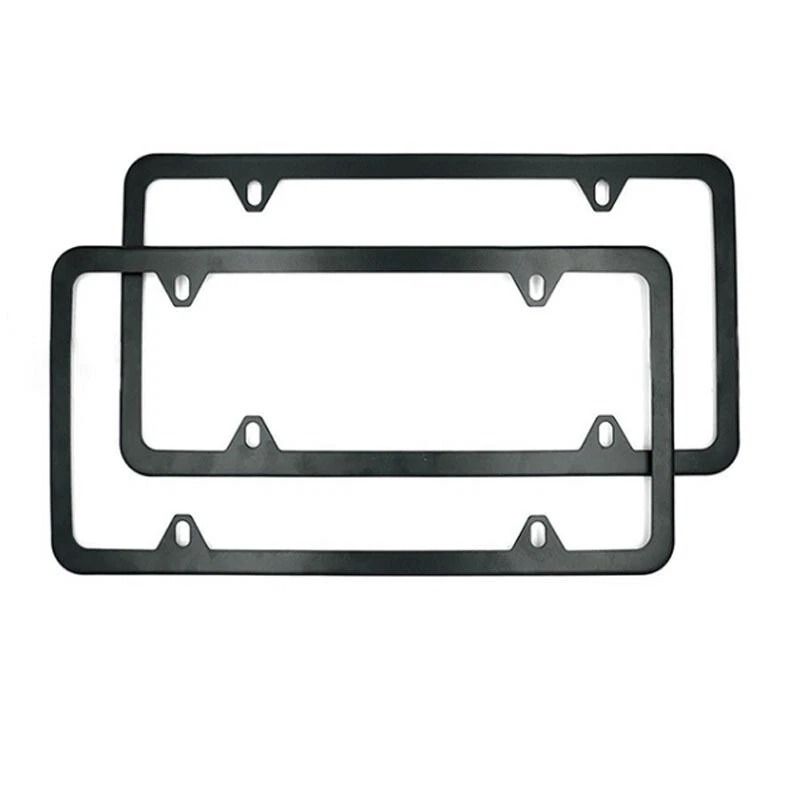 HighQuality Stainless Steel License Plate Frame Durable RustResistant Black Metal Tag Cover 0