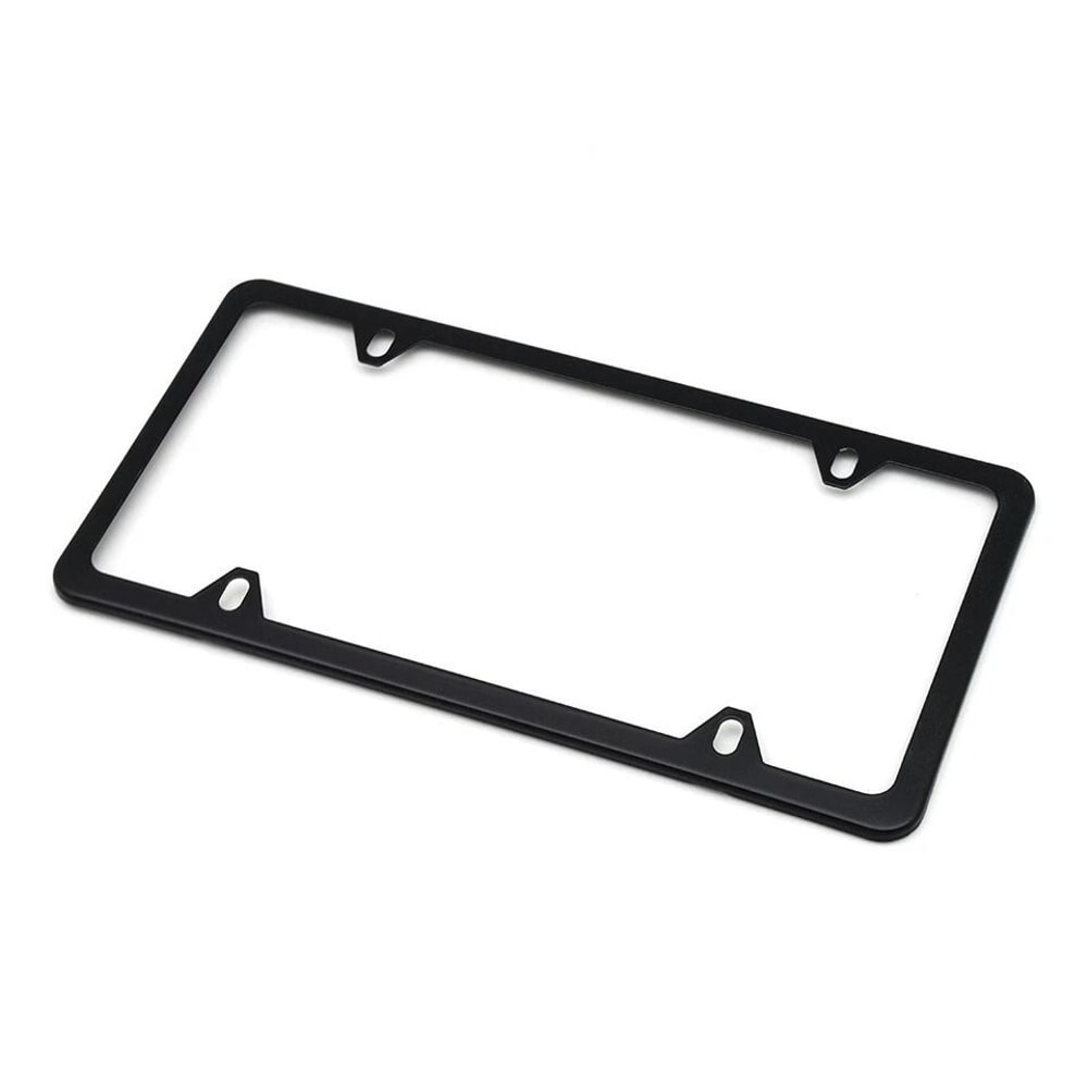 HighQuality Stainless Steel License Plate Frame Durable RustResistant Black Metal Tag Cover 8