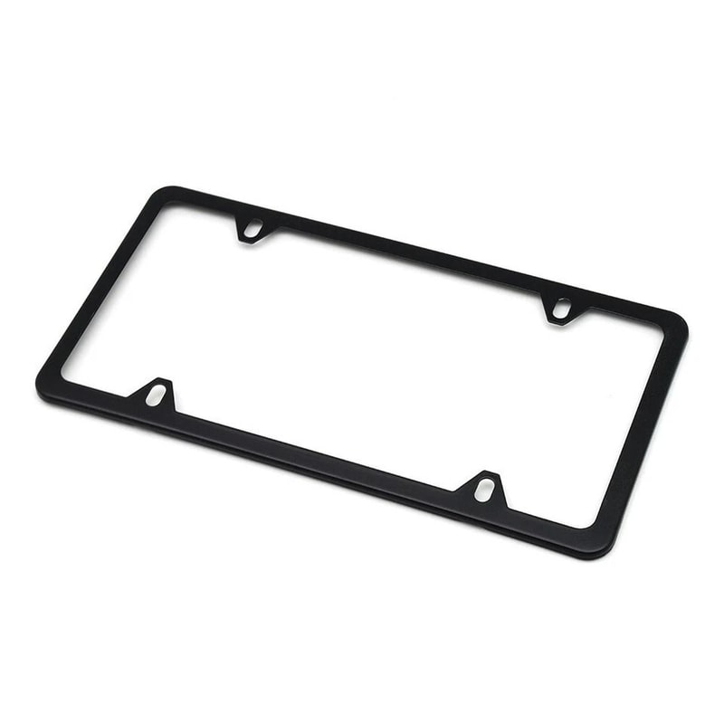 HighQuality Stainless Steel License Plate Frame Durable RustResistant Black Metal Tag Cover 8
