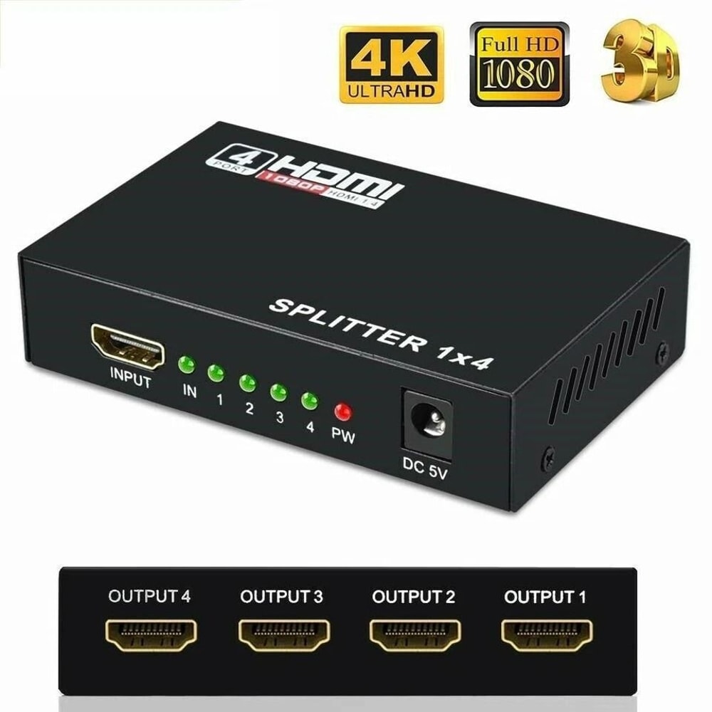HDMI Splitter Hub Amplifier For HDTV Support 7