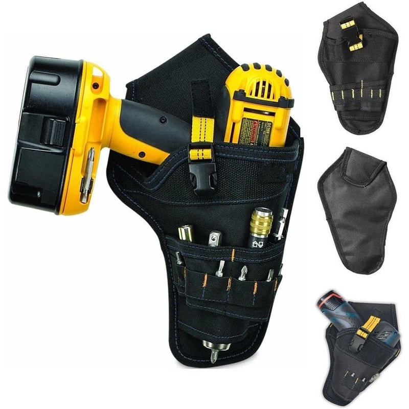 Heavy Duty Drill Holster Tool Belt Pouch HeavyDuty Waist Bag For Drill And Bit Storage 9