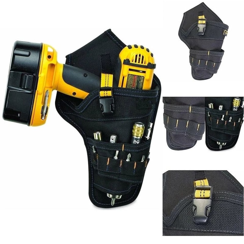 Heavy Duty Drill Holster Tool Belt Pouch HeavyDuty Waist Bag For Drill And Bit Storage 2